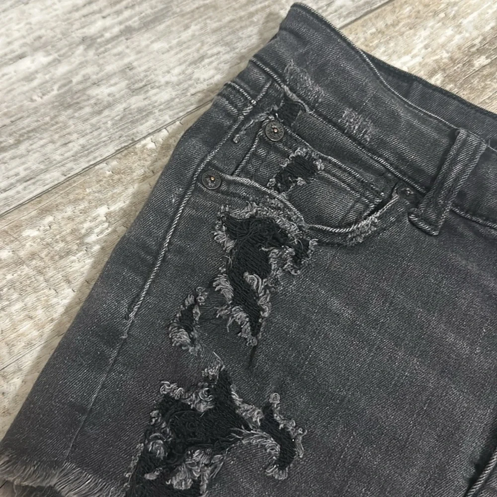 American Eagle Hi Rise Shortie jean shorts
